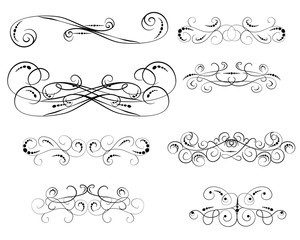 Obraz premium Set of decorative florish dividers, borders
