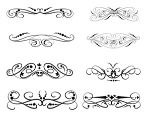 Set of decorative florish dividers, borders