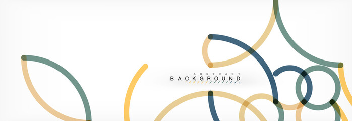 Curly wave lines abstract background design, transparent color lines on gray