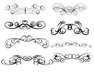 Obraz premium Set of decorative florish dividers, borders