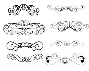 Set of decorative florish dividers, borders