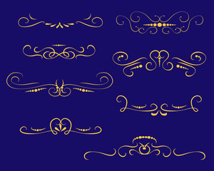 Set of decorative florish dividers, borders