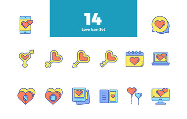 Spring Bundle Set Icon with Stroke