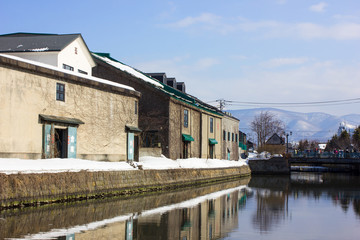 小樽運河 ガス灯 冬