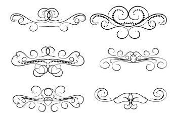 Set of decorative florish dividers, borders