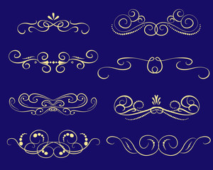 Set of decorative florish dividers, borders
