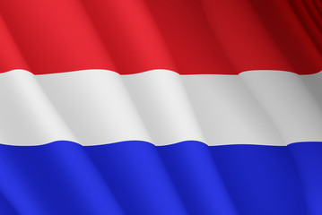 Illustration of a flying Dutch flag