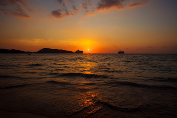 Beautiful sunset on a tropical beach