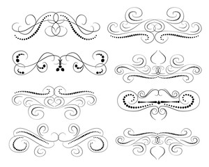 Set of decorative florish dividers, borders