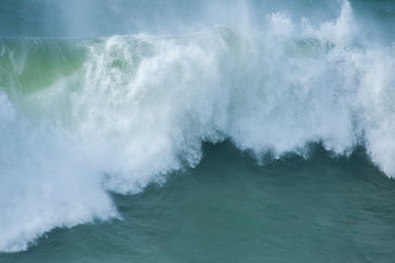 snapshot of a wave breaking in the sea