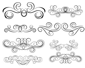Set of decorative florish dividers, borders