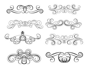 Set of decorative florish dividers, borders