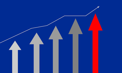 Arrow finance graphic design