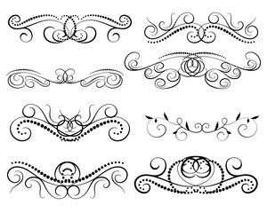 Obraz premium Set of decorative florish dividers, borders