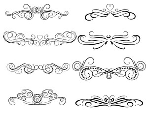 Set of decorative florish dividers, borders
