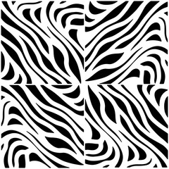 Fototapeta na wymiar Abstract animal pattern in black and white colors