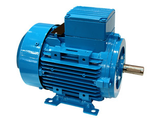 Electric motor on white