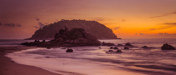 Yanui Beach in Sunset, Phuket Thailand
