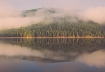 Peaceful lake mirror