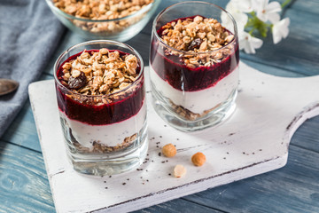 Image with granola and yogurt.
