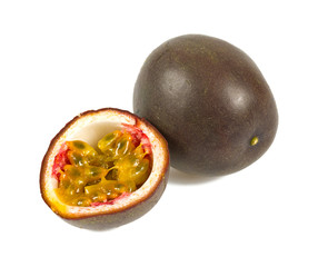 passion fruit isolated on white