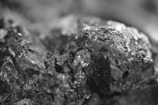 Abstract Black-and-white background. Texture natural Minerals. Crystal. Macro.