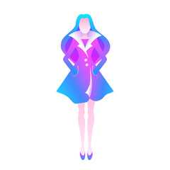 Girl in holographic coat