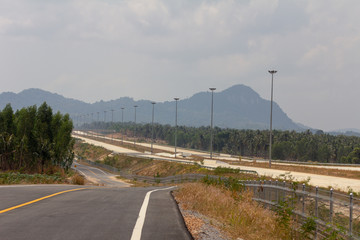 New unopened motorway in Thailand