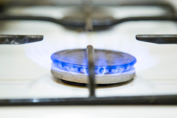 flames of gas stove