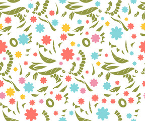 Seamless pattern  with flowers