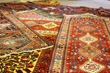 Persian carpets in Yazd, Iran