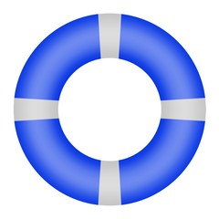 Naklejka premium 青い浮き輪