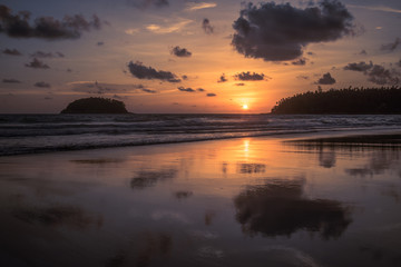 Fototapeta na wymiar Kata Beach in Sunset, Phuket Thailand