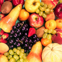 various kind of fruits forming a background