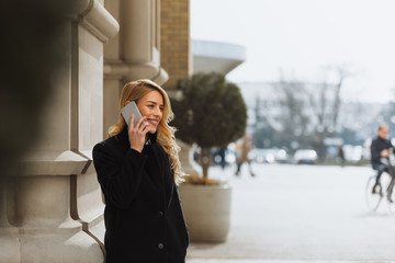 Fototapeta premium Conversation over the mobile phone