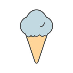 Ice cream icon isolated on the white background 