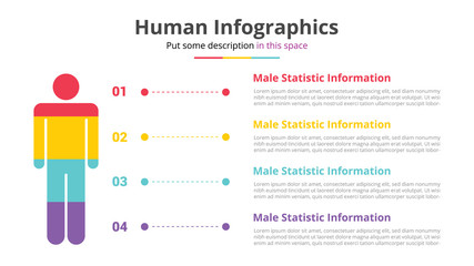 men infographic design concept with free space for text - vector illustration