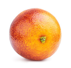 Sicilian bloody orange isolated on white background