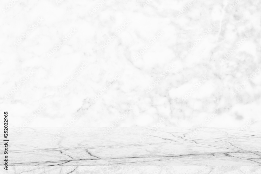 Poster empty marble table top on marble wall real marble surface texture white gray , white marble surface 