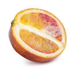 Sicilian bloody orange isolated on white background