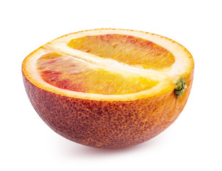 Sicilian bloody orange isolated on white background