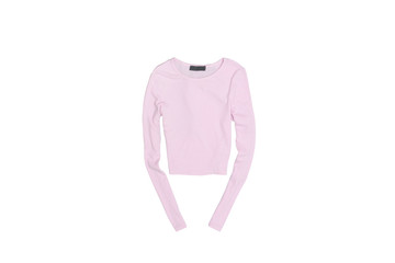 Pink top. Isolate on white background. Fashionable concept.