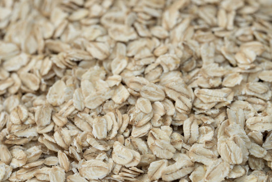 raw oatmeat macro background