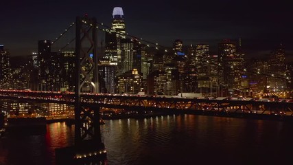 San Francisco downtown skyline aerial