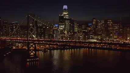 San Francisco downtown skyline aerial