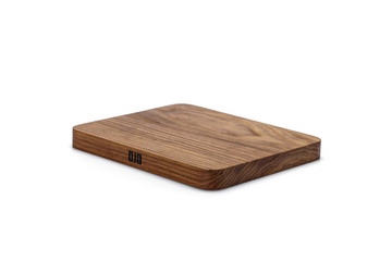 One wooden cutting Board on white background. Iisolate on white