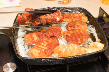 cooking nuggets from fresh chicken meat