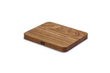 One wooden cutting Board on white background. Iisolate on white
