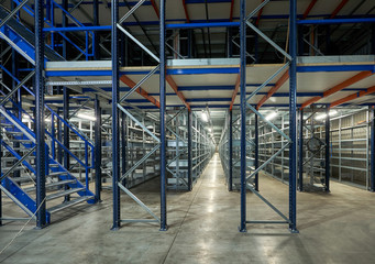 Interior of empty warehouse