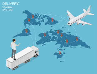 Worldwide delivery by plane and truck.